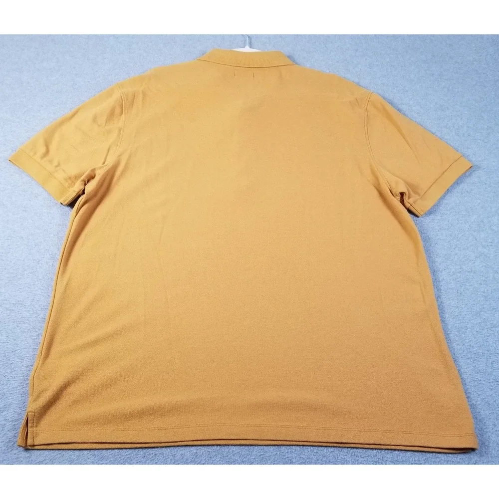 True Religion Polo Shirt Mens 3XL XXXL Yellow Orange Short Sleeve Horseshoe Logo